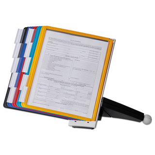 SHERPA Desk Reference System, 10 Panels, 10 x 5.63 x 13.88, Assorted Borders - 