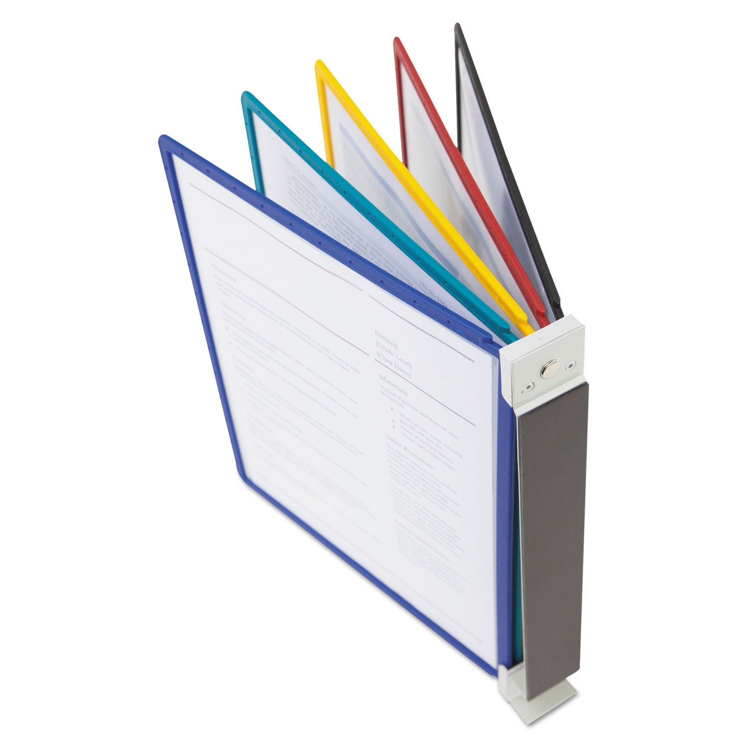 VARIO Magnetic Wall Reference System, 5 Panels, 10 Pockets, Assorted Borders - 