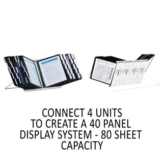 InstaView Expandable Desktop Reference System, 10 Panels, Black Borders - 