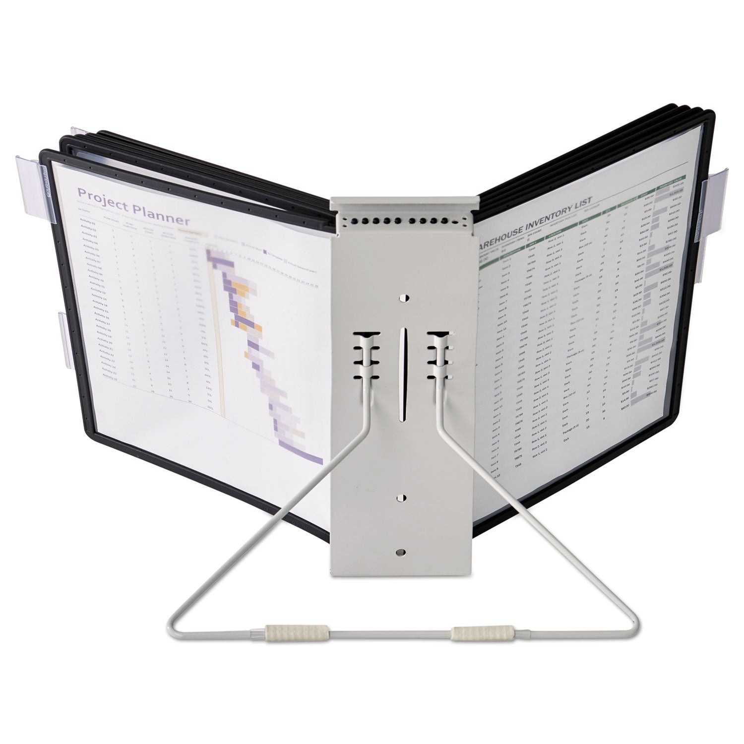 InstaView Expandable Desktop Reference System, 10 Panels, Black Borders - 