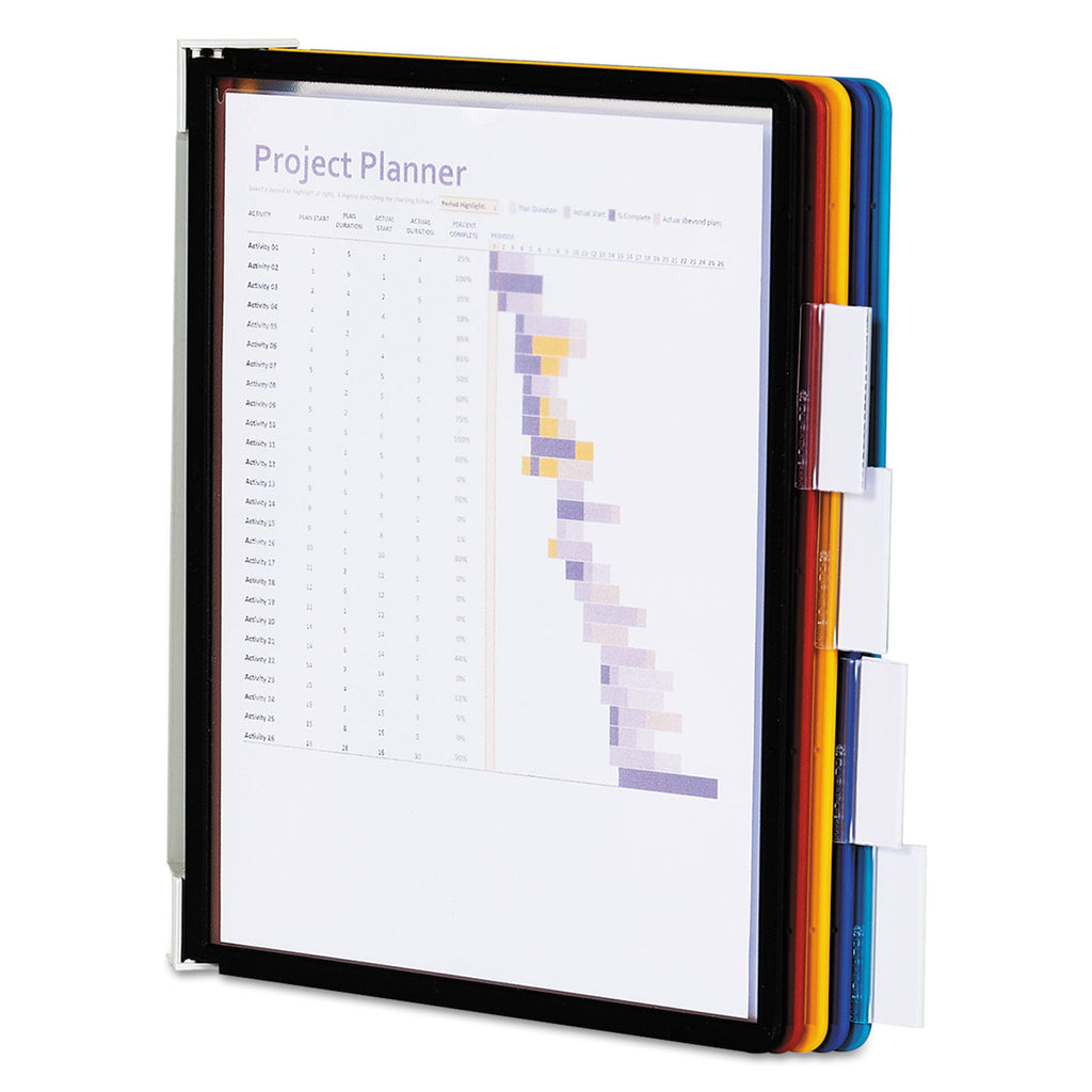 VARIO Magnetic Wall Reference System, 5 Panels, 10 Pockets, Assorted Borders - 
