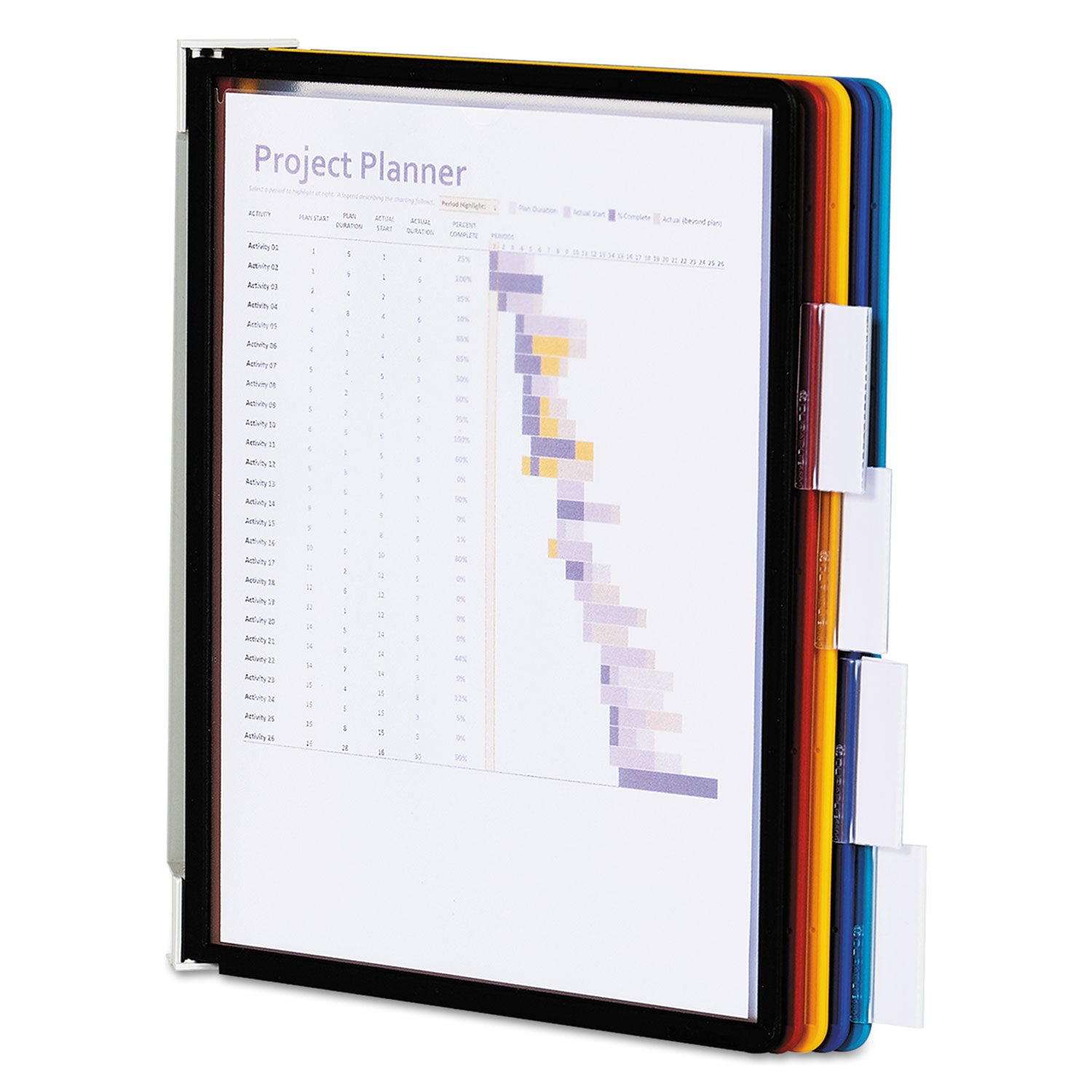 VARIO Magnetic Wall Reference System, 5 Panels, 10 Pockets, Assorted Borders - 