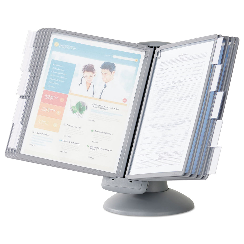SHERPA Motion Desk Reference System, 10 Panels, Gray Borders - 