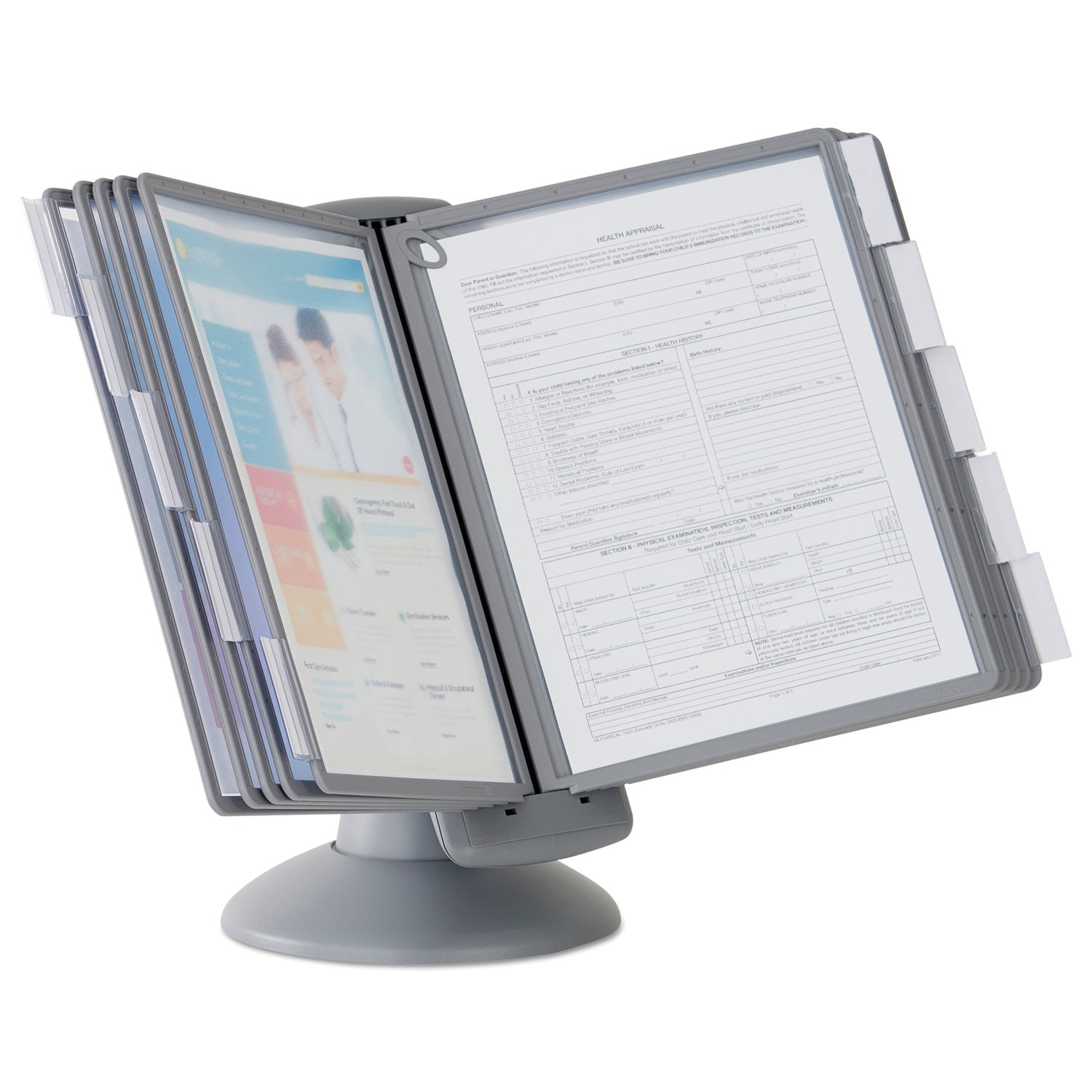 SHERPA Motion Desk Reference System, 10 Panels, Gray Borders - 
