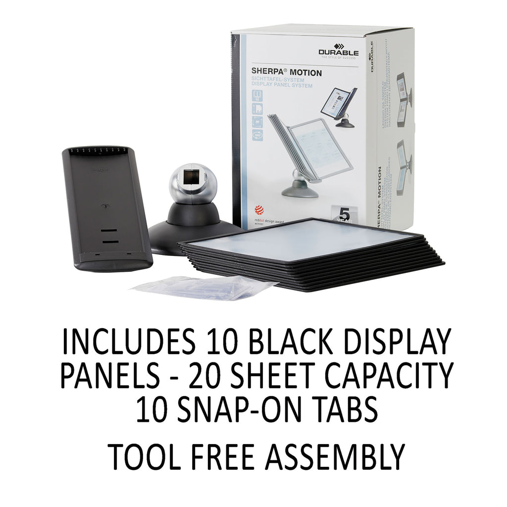 SHERPA Motion Desk Reference System, 10 Panels, Black Borders - 