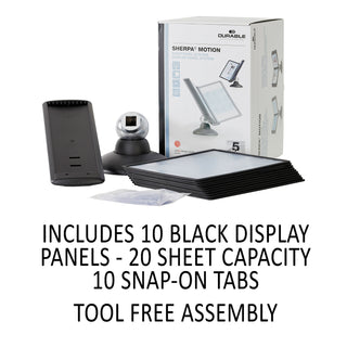 SHERPA Motion Desk Reference System, 10 Panels, Black Borders - 