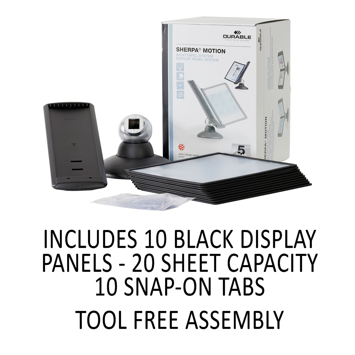 SHERPA Motion Desk Reference System, 10 Panels, Black Borders - 
