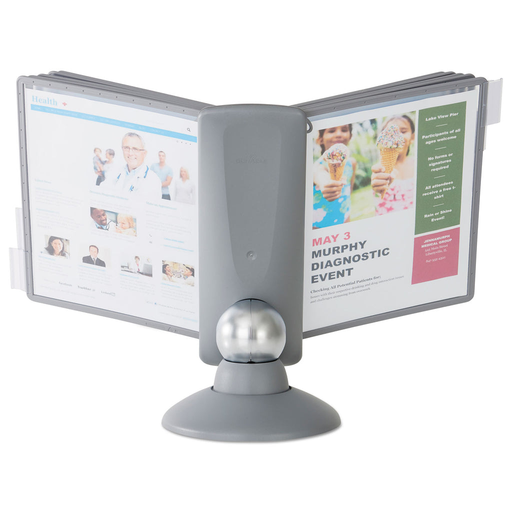SHERPA Motion Desk Reference System, 10 Panels, Gray Borders - 