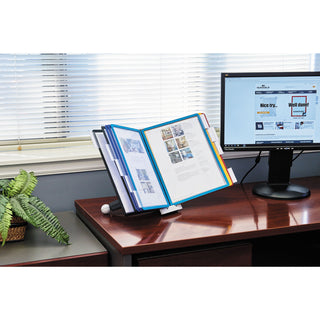 SHERPA Desk Reference System, 10 Panels, 10 x 5.63 x 13.88, Assorted Borders - 