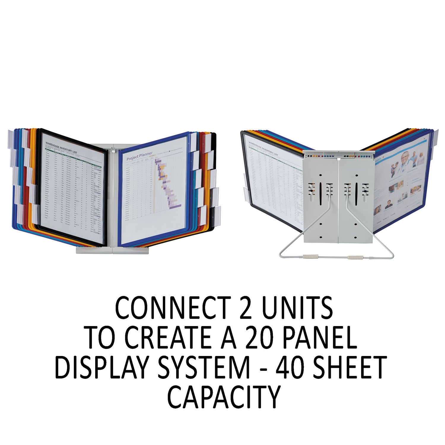 InstaView Expandable Desktop Reference System, 10 Panels, Assorted Borders - 