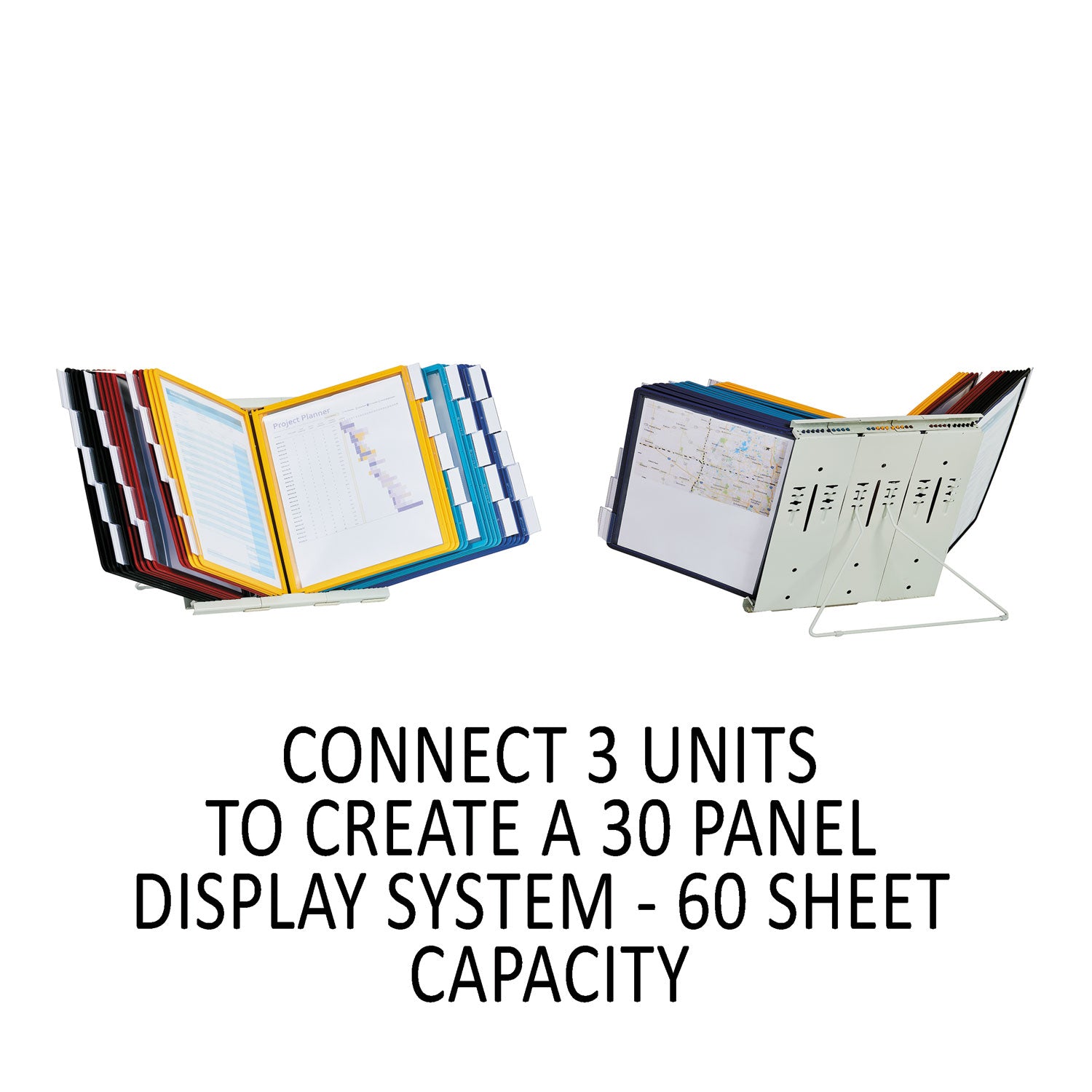 InstaView Expandable Desktop Reference System, 10 Panels, Assorted Borders - 