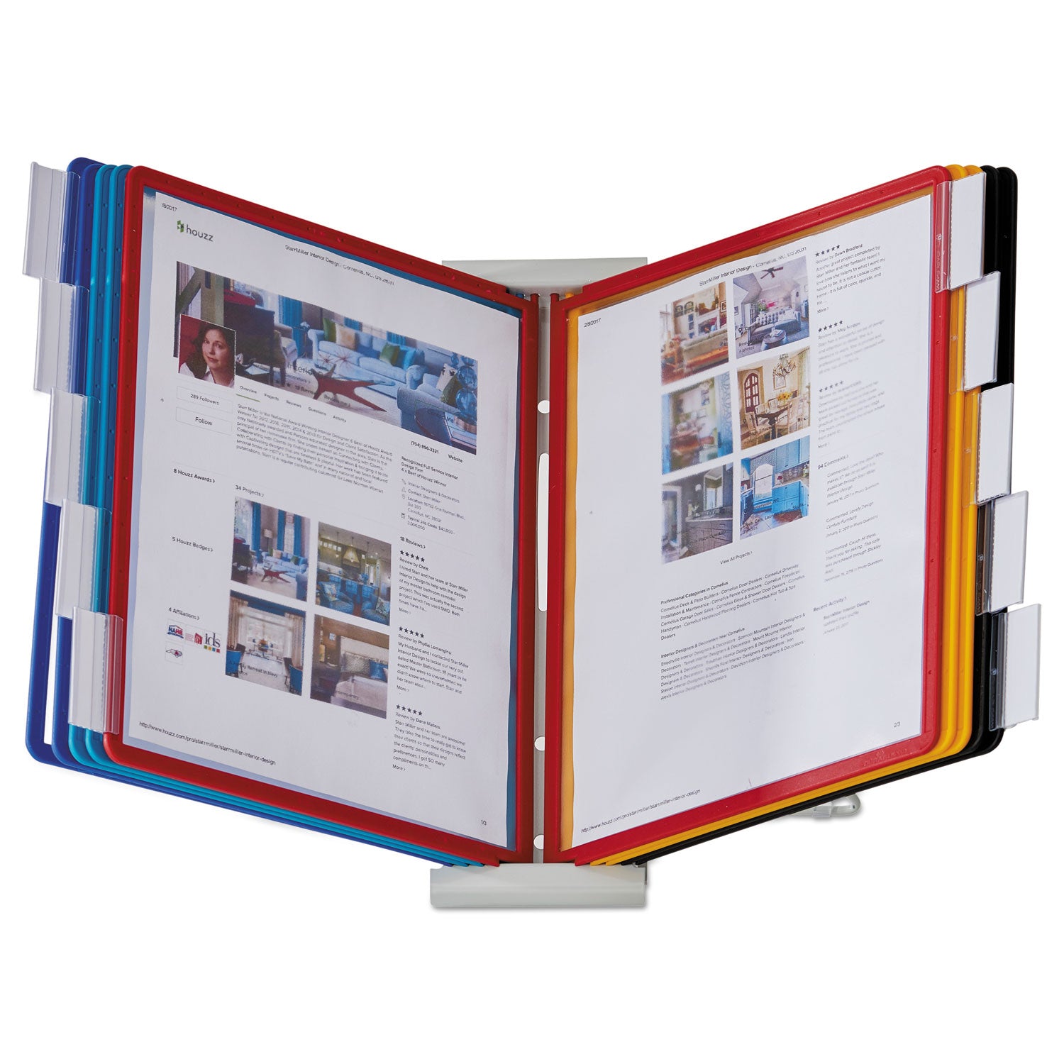 InstaView Expandable Desktop Reference System, 10 Panels, Assorted Borders - 