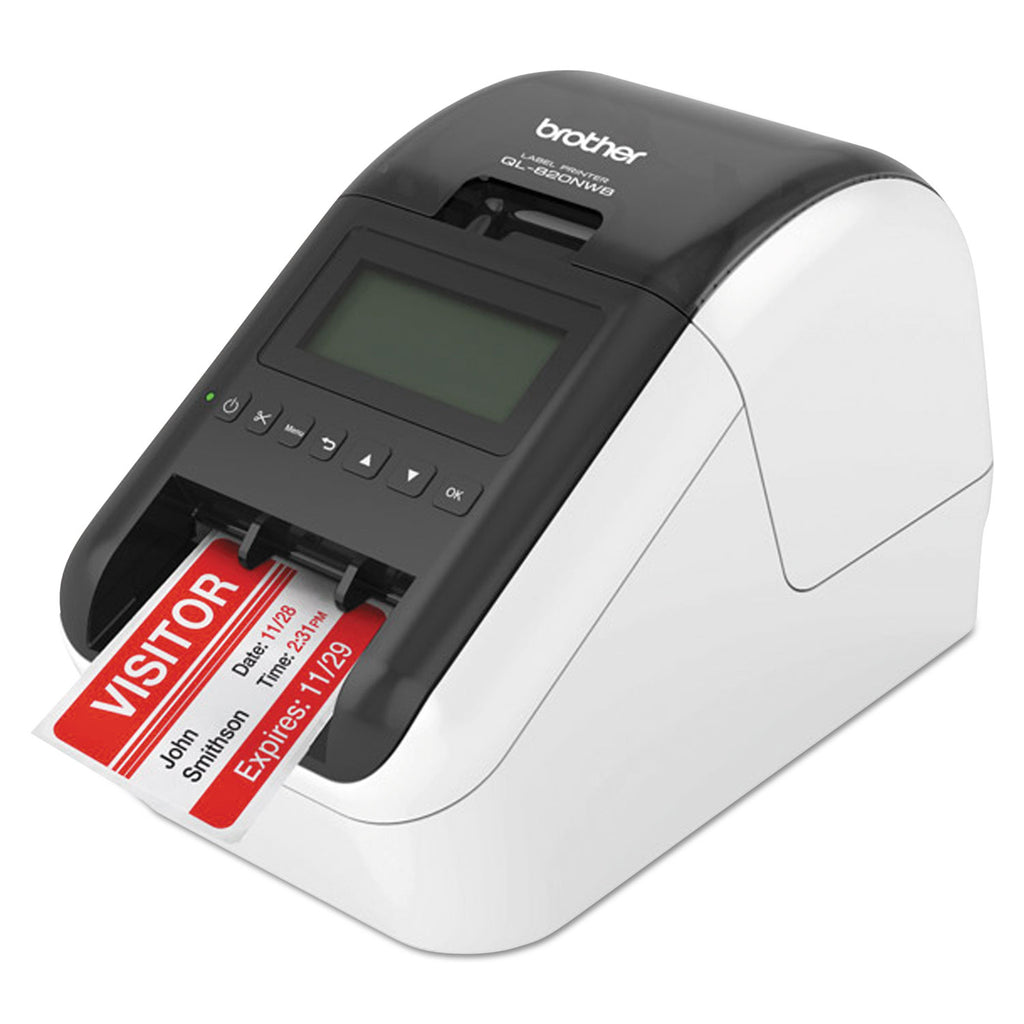 QL-820NWB Professional Ultra Flexible Label Printer, 110 Labels/min Print Speed, 5 x 9.37 x 6