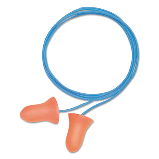 MAXIMUM Single-Use Earplugs, Corded, 33NRR, Coral, 100 Pairs - 