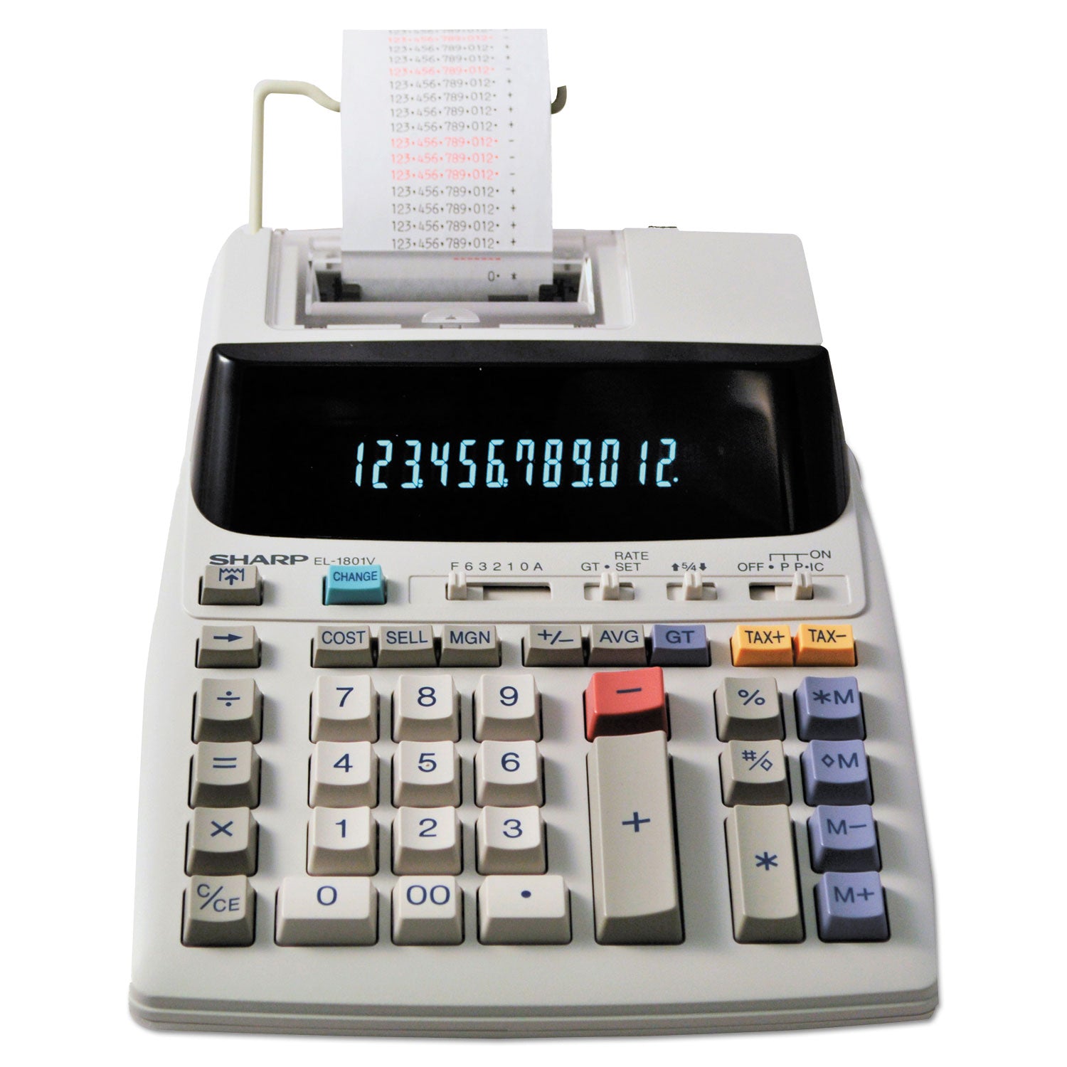 EL-1801V Two-Color Printing Calculator, Black/Red Print, 2.1 Lines/Sec - 