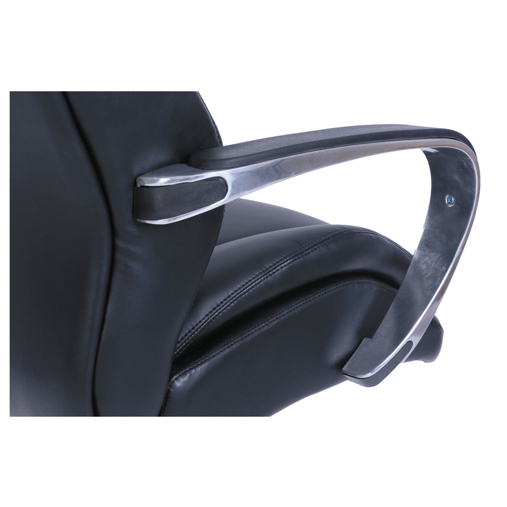 Commercial 2000 Big/Tall Executive Chair, Supports Up to 400 lb, 20.5" to 23.5" Seat Height, Black Seat/Back, Silver Base