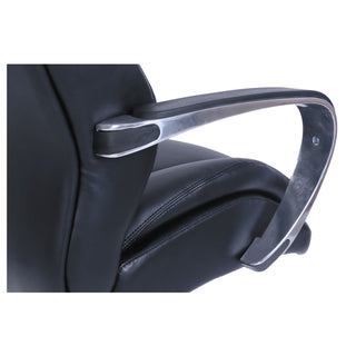 Commercial 2000 Big/Tall Executive Chair, Supports Up to 400 lb, 20.5" to 23.5" Seat Height, Black Seat/Back, Silver Base