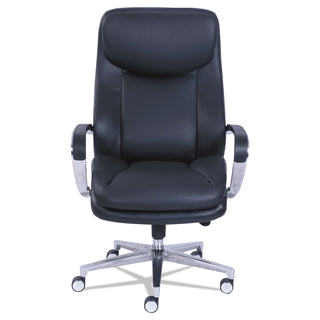 Commercial 2000 Big/Tall Executive Chair, Supports Up to 400 lb, 20.5" to 23.5" Seat Height, Black Seat/Back, Silver Base