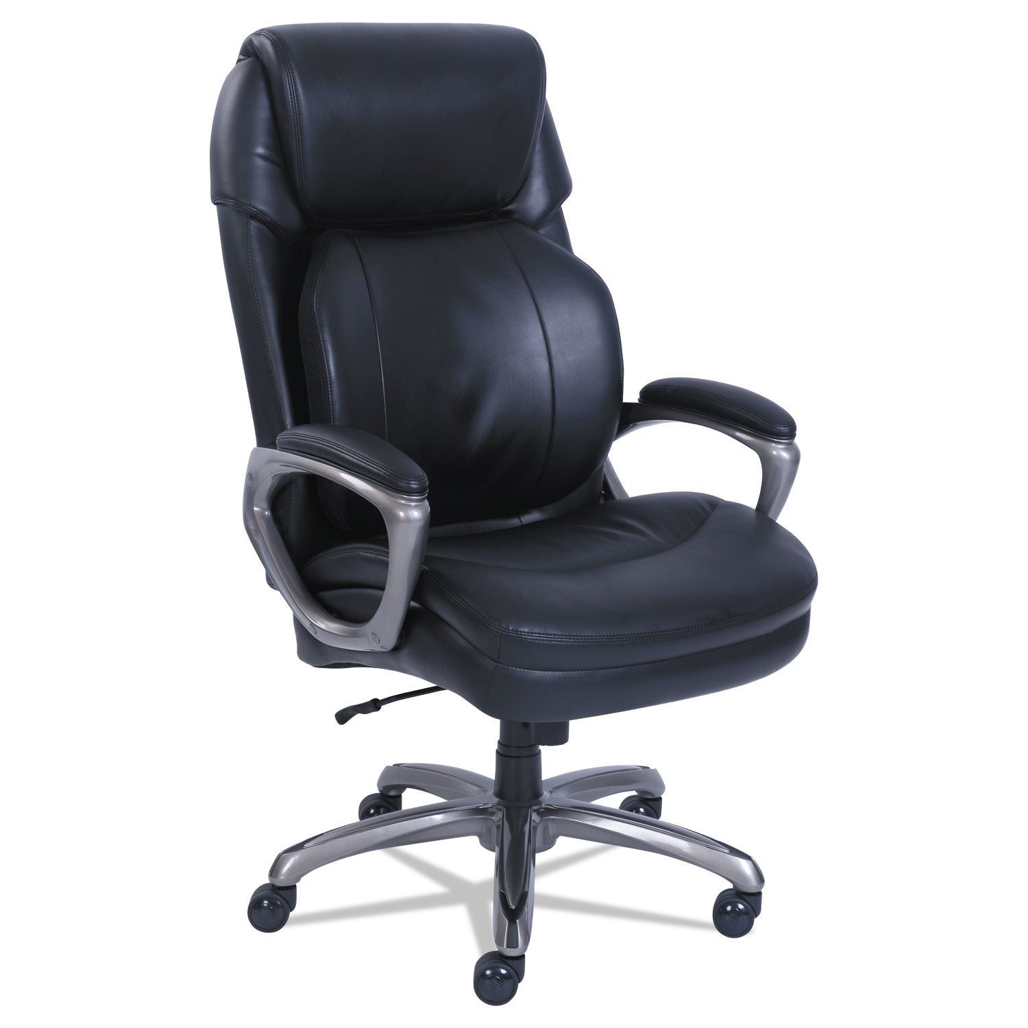 cosset-big-and-tall-executive-chair-supports-up-to-400-lb-19-to-22-seat-height-black-seat-back-slate-base_srj48964 - 1