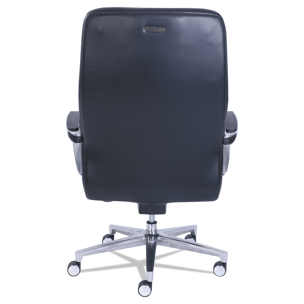 Commercial 2000 Big/Tall Executive Chair, Supports Up to 400 lb, 20.5" to 23.5" Seat Height, Black Seat/Back, Silver Base