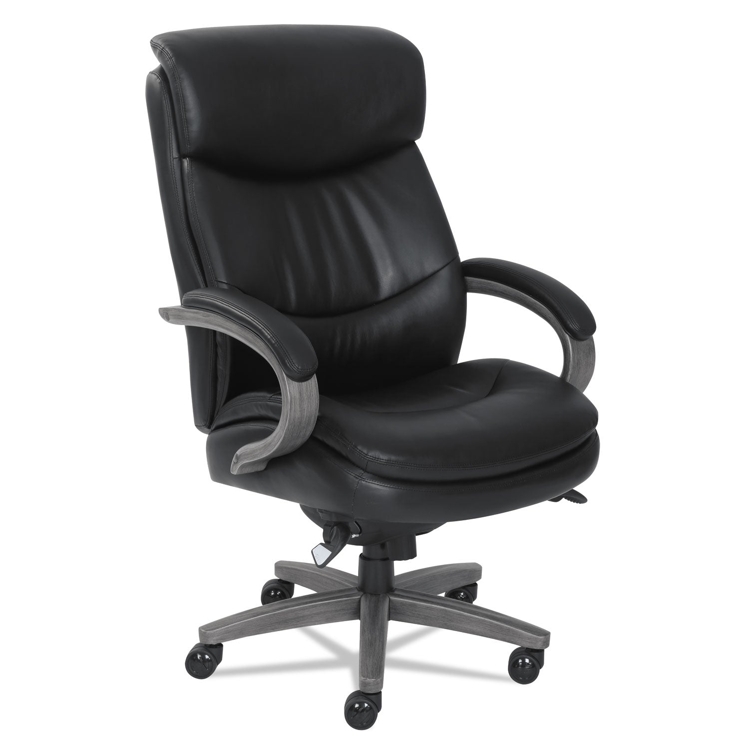 woodbury-big-tall-executive-chair-supports-up-to-400-lb-2025-to-2325-seat-height-black-seat-back-weathered-gray-base_lzb48961a - 1