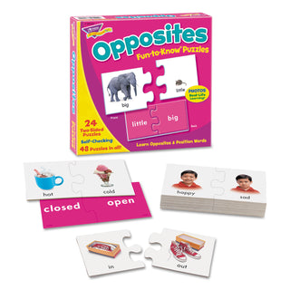 Fun to Know Puzzles, Opposites, Ages 3 and Up, 24 Puzzles - 