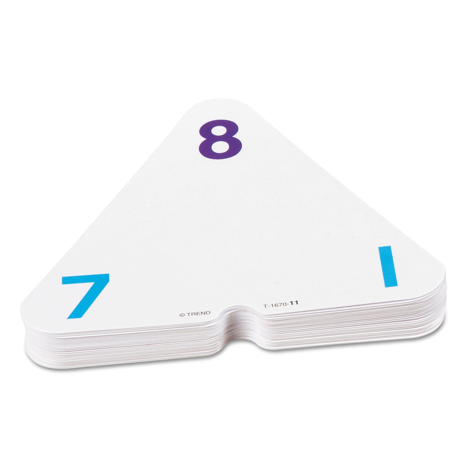 Three-Corner Flash Cards, Addition/Subtraction, 5.5 x 5.5, 48/Set - 