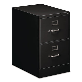 Two-Drawer Economy Vertical File, 2 Legal-Size File Drawers, Black, 18" x 25" x 28.38