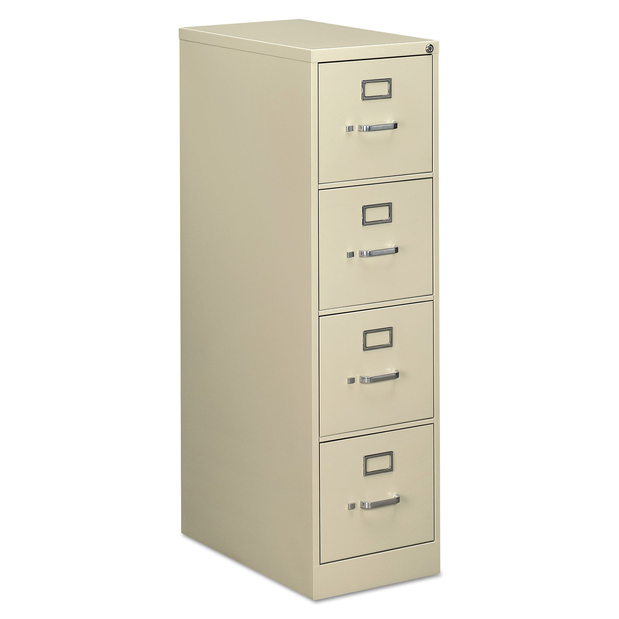 Economy Vertical File, 4 Letter-Size File Drawers, Putty, 15" x 25" x 52