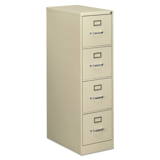 Economy Vertical File, 4 Letter-Size File Drawers, Putty, 15" x 25" x 52