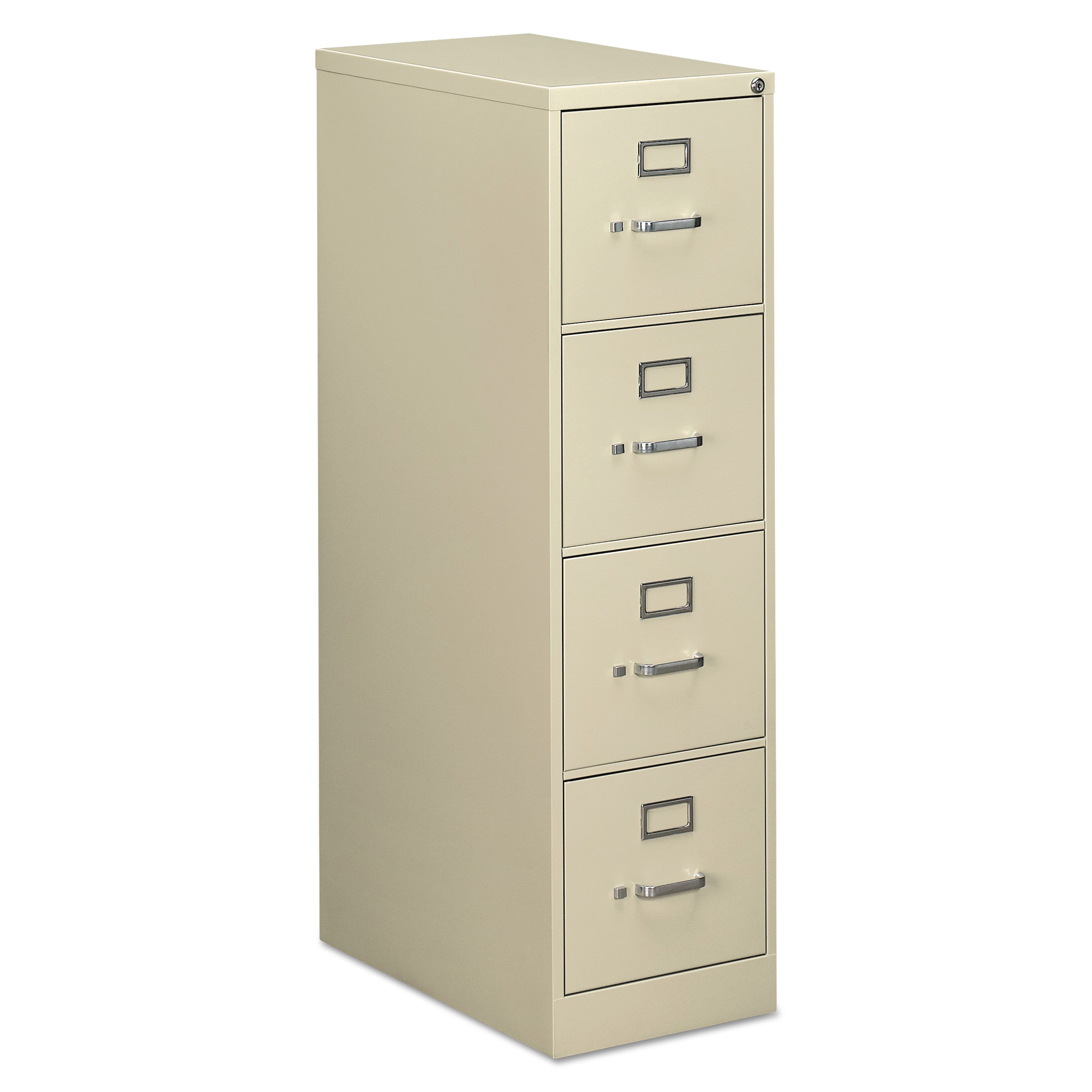 Economy Vertical File, 4 Letter-Size File Drawers, Putty, 15" x 25" x 52
