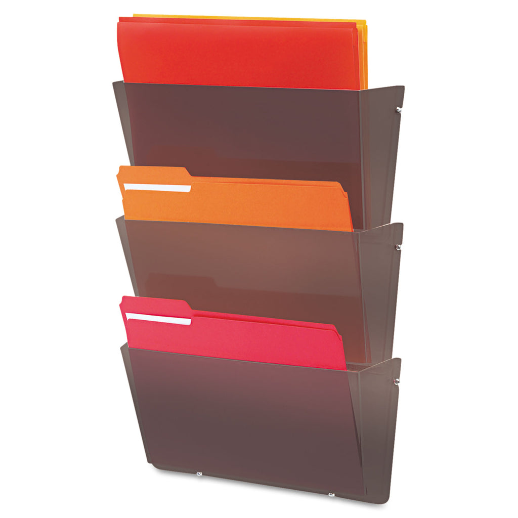 Unbreakable DocuPocket Wall File, Legal Size, 17.5" x 3" x 6.5", Smoke - 