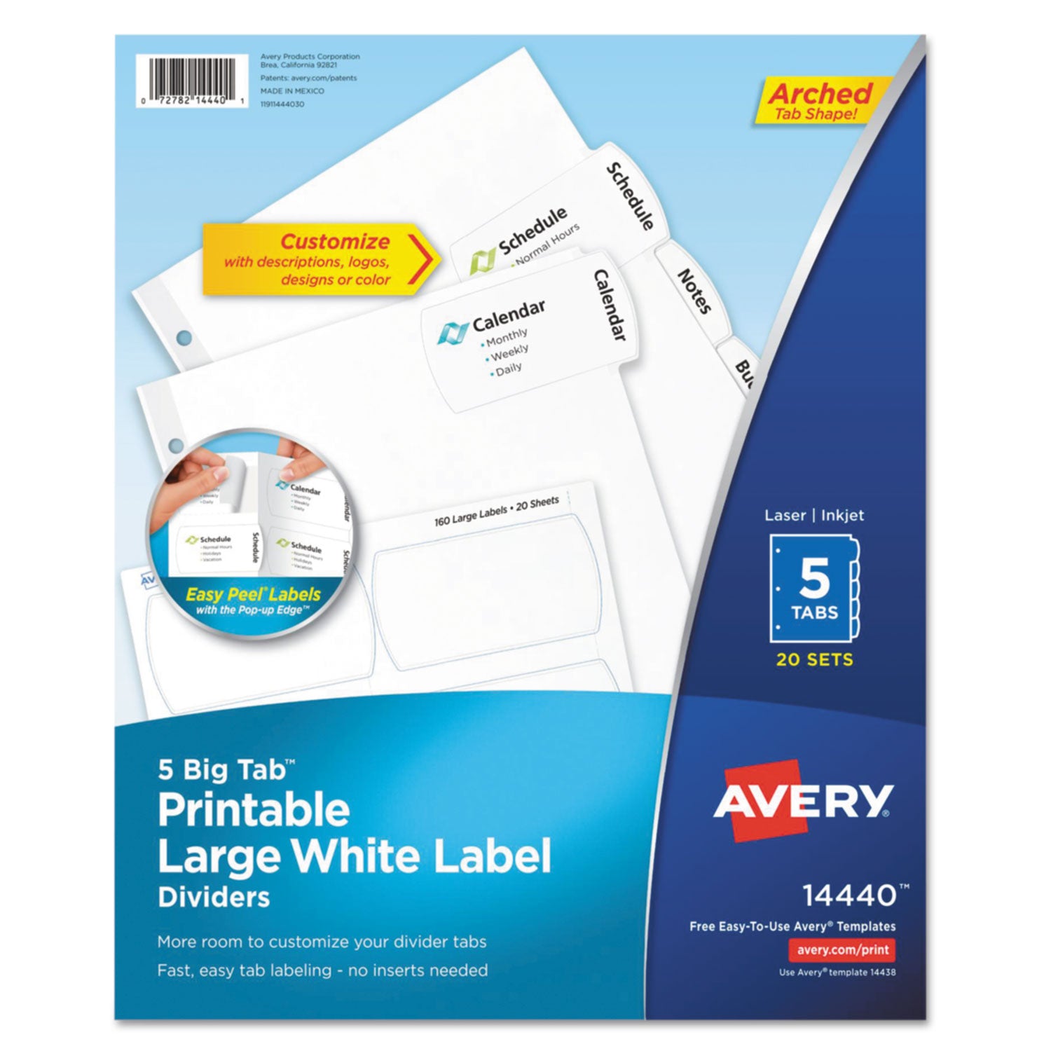 big-tab-printable-large-white-label-tab-dividers-5-tab-11-x-85-white-20-sets_ave14440 - 1