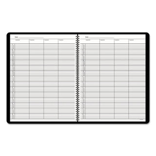 Four-Person Group Undated Daily Appointment Book, 10.88 x 8.5, Black Cover, 12-Month (Jan to Dec): Undated