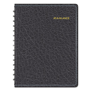 Four-Person Group Undated Daily Appointment Book, 10.88 x 8.5, Black Cover, 12-Month (Jan to Dec): Undated
