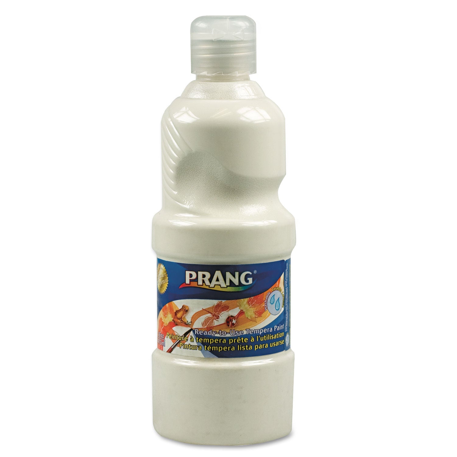 Washable Paint, White, 16 oz Dispenser-Cap Bottle - 