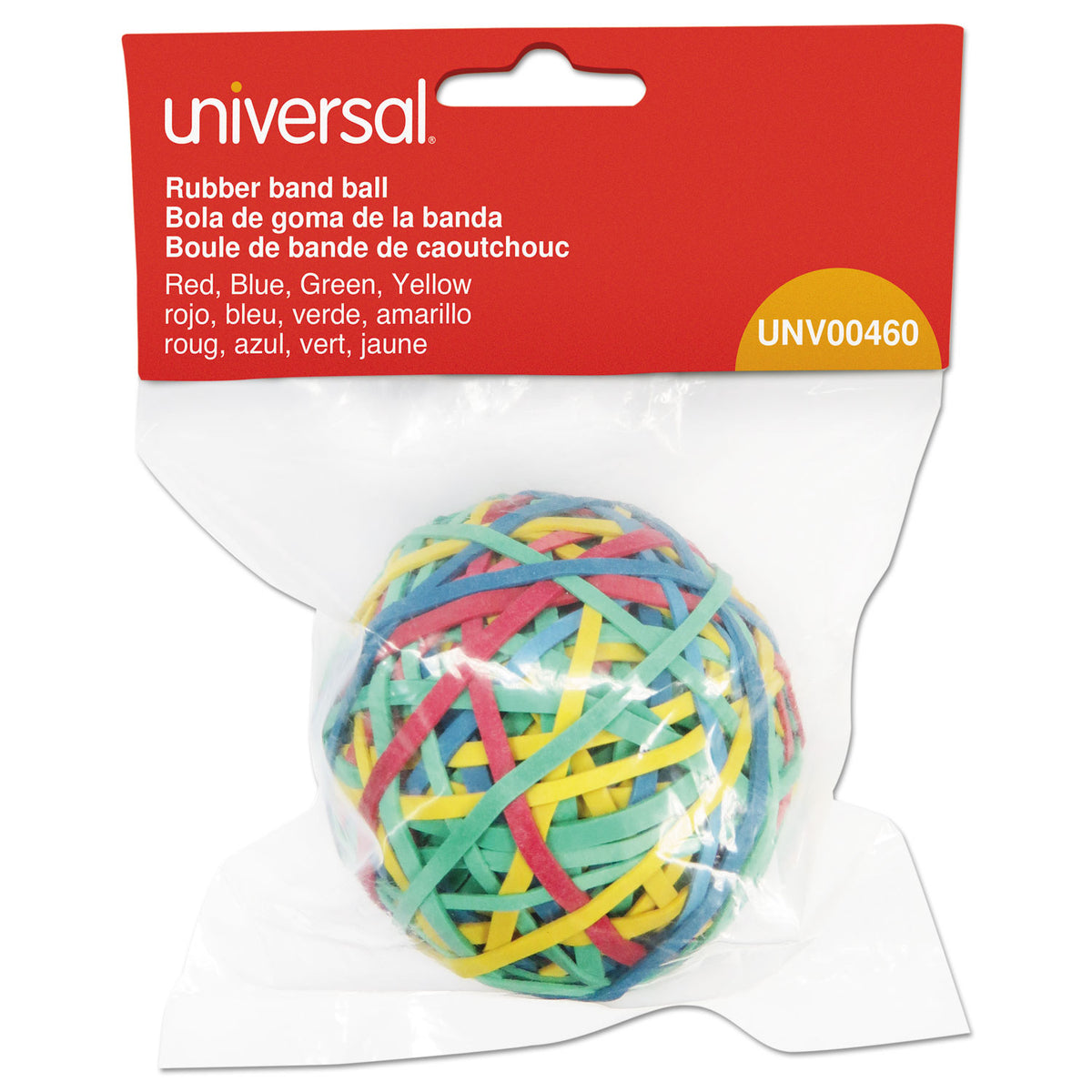 Rubber Band Ball, 3" Diameter, Size 32, Assorted Colors, 260/Pack