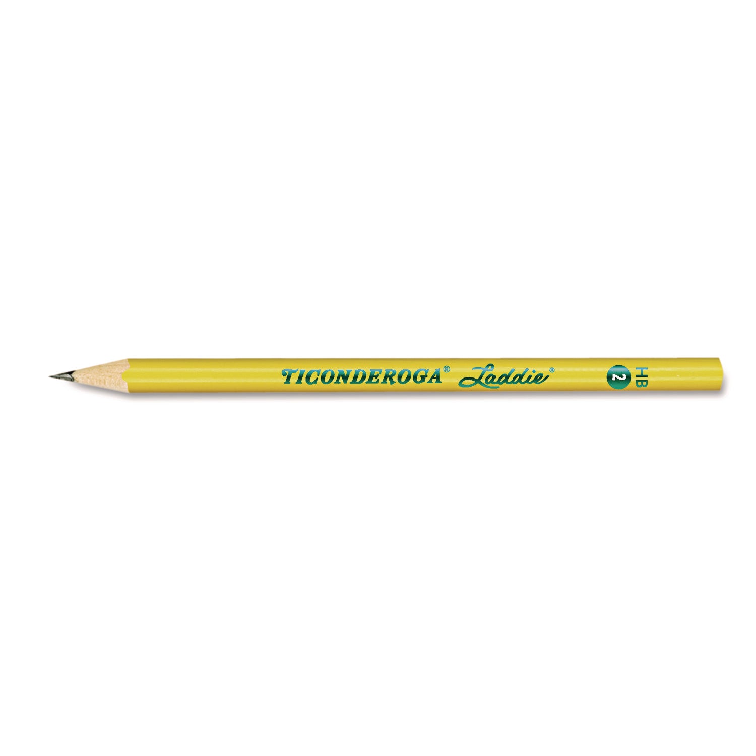 Ticonderoga Laddie Woodcase Pencil, HB (#2), Black Lead, Yellow Barrel, Dozen