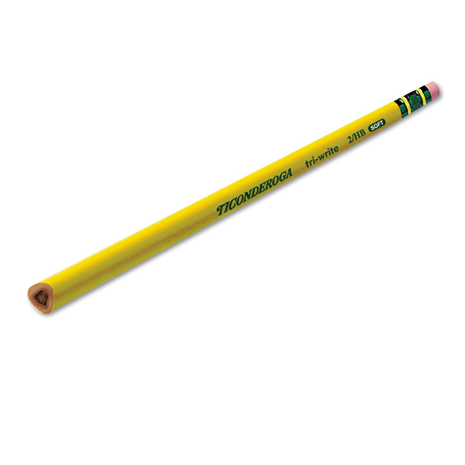 Tri-Write Triangular Pencil, HB (#2), Black Lead, Yellow Barrel, Dozen - 