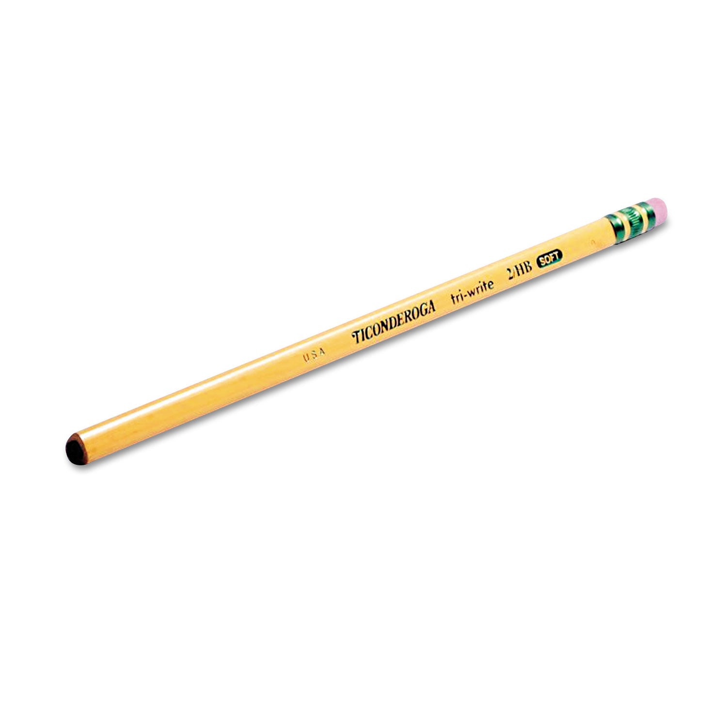 Tri-Write Triangular Pencil, HB (#2), Black Lead, Yellow Barrel, Dozen - 