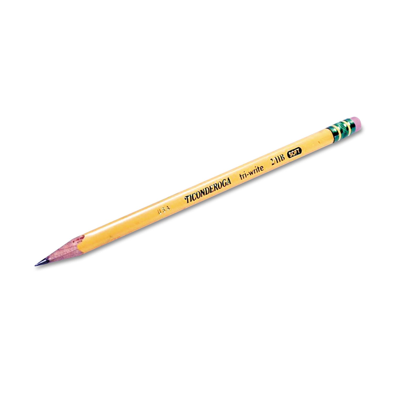 Tri-Write Triangular Pencil, HB (#2), Black Lead, Yellow Barrel, Dozen - 