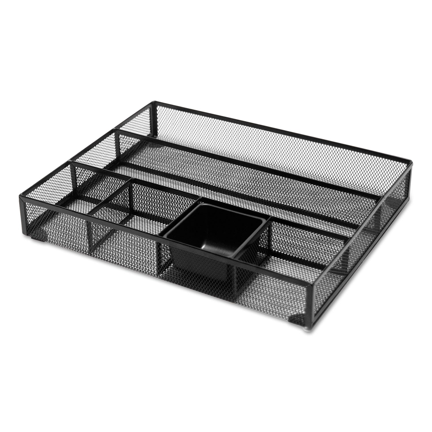 metal-mesh-rotating-desktop-organizer-8-compartments-metal-mesh-65-diameter-x-613h-black_unv20022 - 5