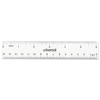 clear-plastic-ruler-standard-metric-6-long-clear-2-pack_unv59025 - 1