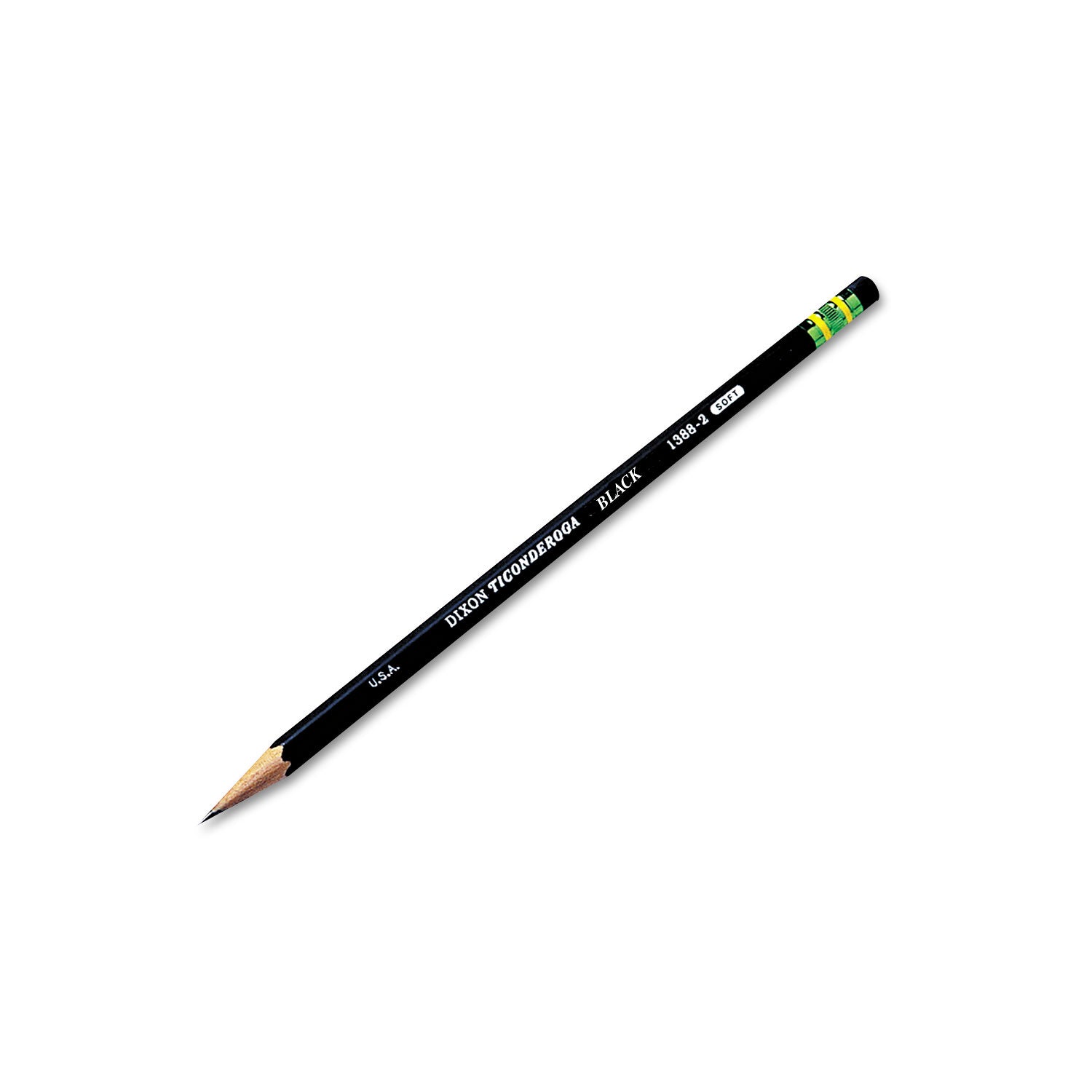 Pencils, HB (#2), Black Lead, Black Barrel, Dozen - 