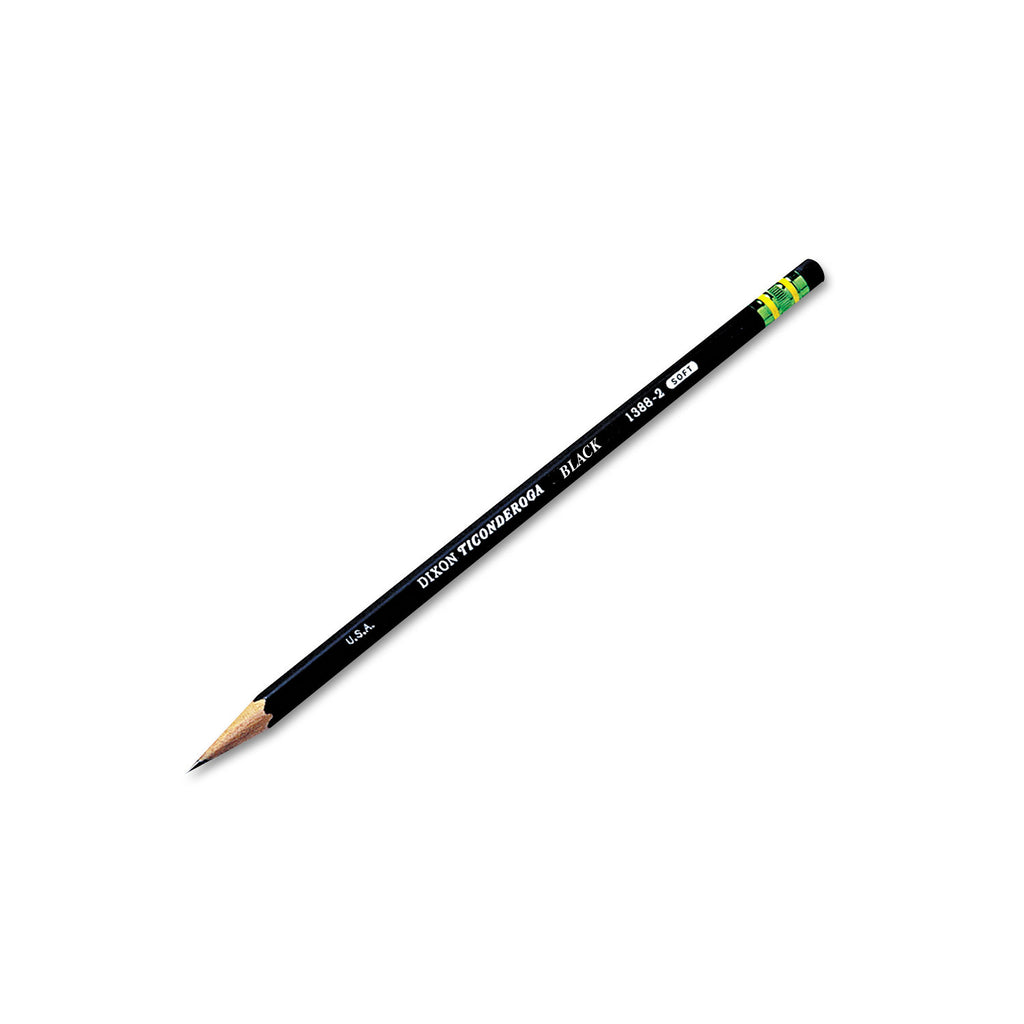 Pencils, HB (#2), Black Lead, Black Barrel, Dozen