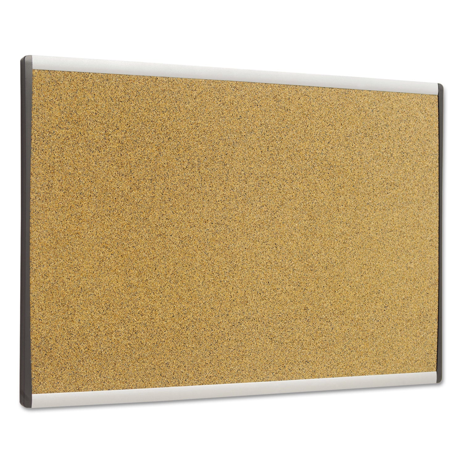ARC Frame Cubicle Cork Board, 24 x 14, Tan Surface, Silver Aluminum Frame - 