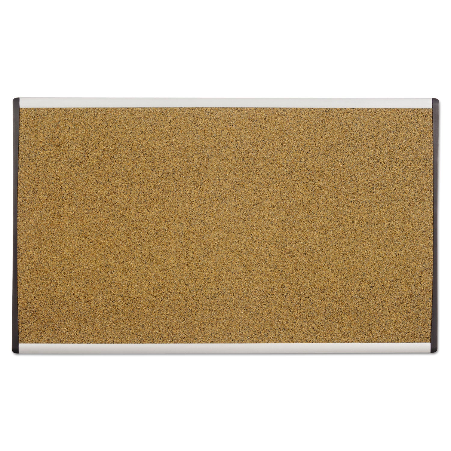 ARC Frame Cubicle Cork Board, 24 x 14, Tan Surface, Silver Aluminum Frame - 
