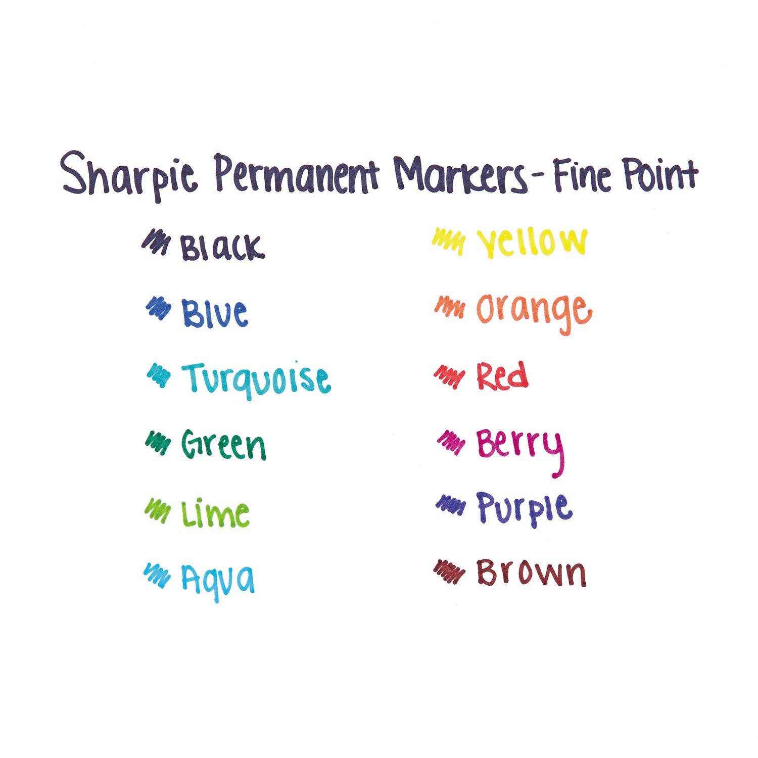 Fine Tip Permanent Marker Value Pack, Fine Bullet Tip, Blue, 36/Pack