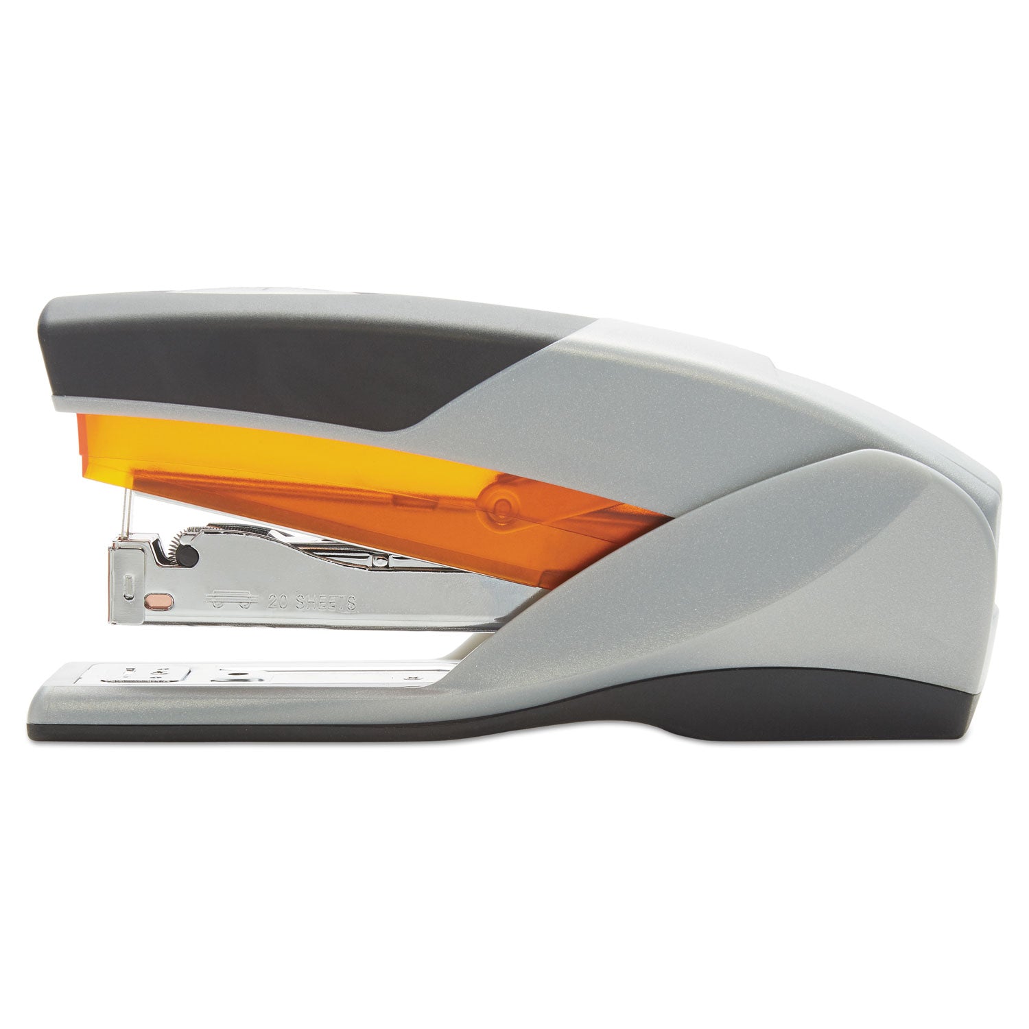 Optima 25 Reduced Effort Stapler, 25-Sheet Capacity, Gray/Orange - 