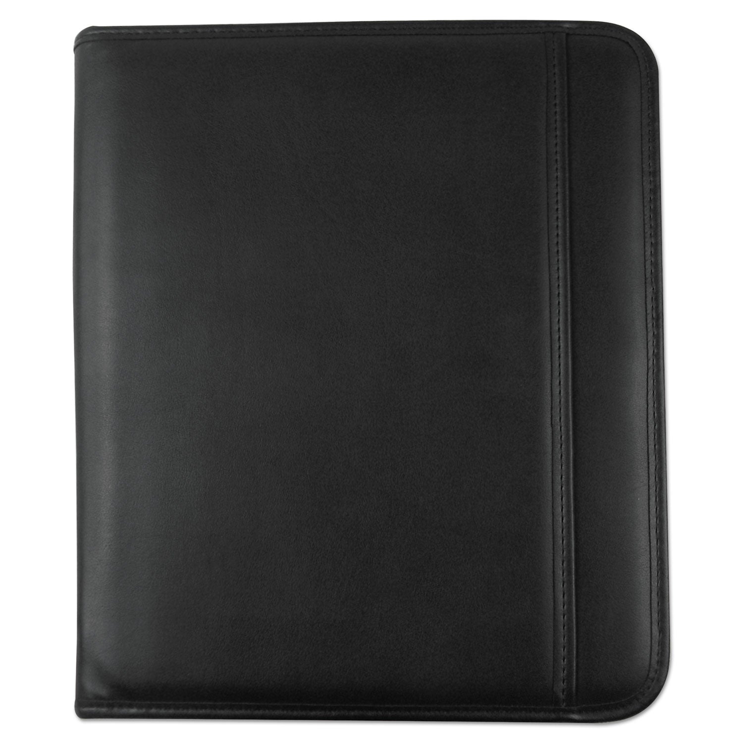 leather-textured-zippered-padfolio-with-tablet-pocket-10-3-4-x-13-1-8-black_unv32665 - 1